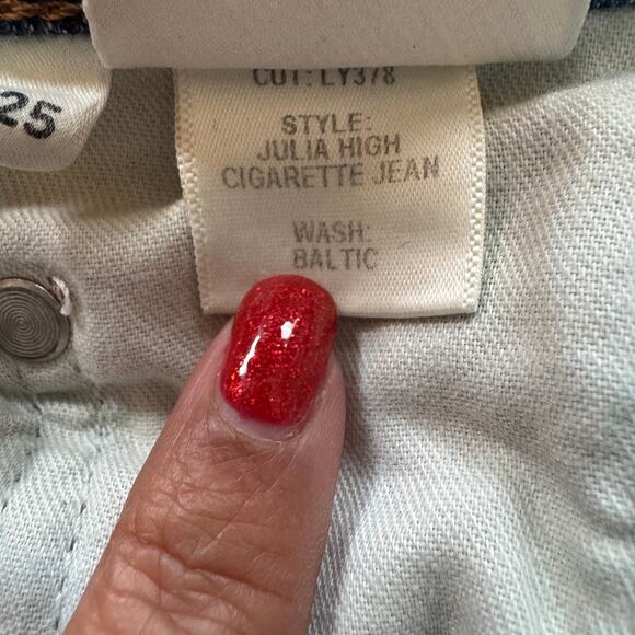 Reformation Jeans Women's Blue Julia High Cigarette Denim Sz 25 - Picture 7 of 9